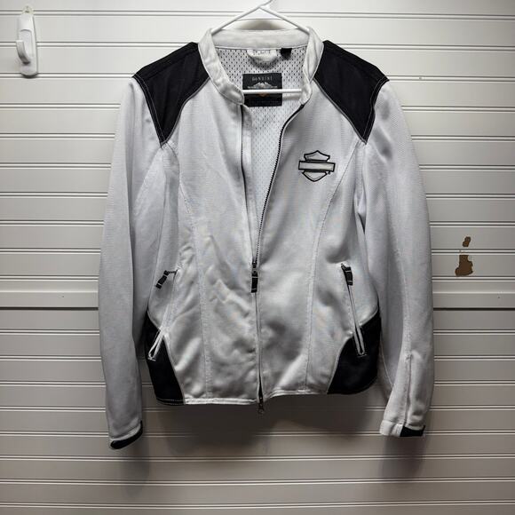 Harley Davidson Womens Armored Zephyr Riding Gear Mesh Jacket Size L - Picture 1 of 16